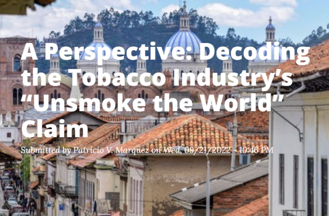 Decoding the Tobacco Industry's "Unsmoke the World" Claim